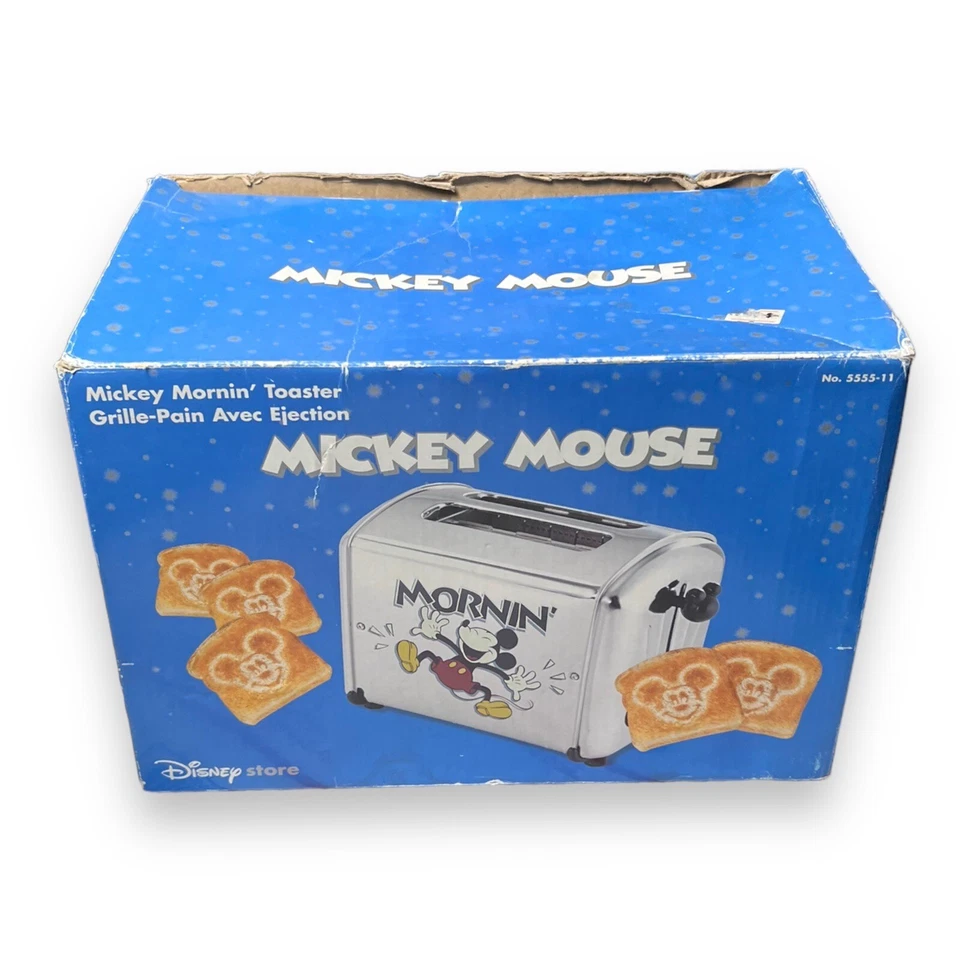 VINTAGE Disney Mickey Mouse Mornin’ Toaster VillaWare (5555-11) *OHNE MUSIK*