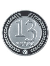 PinMart's 13 Years of Service Award Employee Recognition Gift Lapel Pin - Black