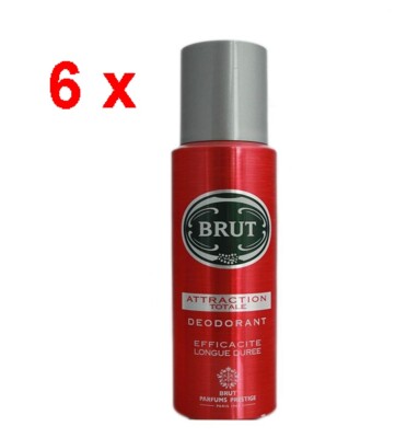 26,50 /L - 6er Pack Brut Deospray Men ''Attraction Totale'' - 200ml