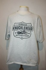 Vtg 1998 Harley-Davidson Knucklehead Gray Tee Size 3XL Made in USA