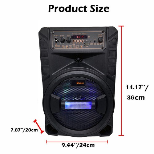 6000W Portable Bluetooth Speaker Sub Woofer Heavy Bass Sound System Party w/ Mic - Picture 22 of 27