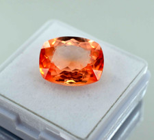 AAA 11.8 Ct Natural Rare Padparadscha Sapphire Cushion Cut Certified Gemstone