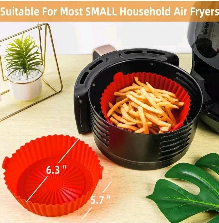 Air Fryer Pot Air Fryer Basket Linings Non-Stick Safe Silicone Oven Baking Tray Air Fryer Pot Air Fryer Basket Linings Non-Stick Safe Silicone Oven Baking Tray