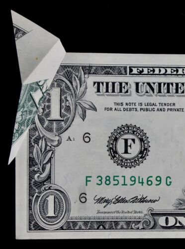 EXTERIOR MULTIPLE FOLD CUTTING ERROR $1 1993 FRN F38519469G High Grade