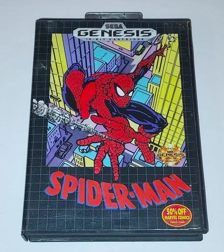 SPIDER MAN - Sega Genesis Game, Complete in Box CIB, Tested/Working, Spiderman
