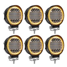 6x5 Round Led Spot Light Pods Work Flood Driving Fog Lamp Offroad 4wd Atv Truck