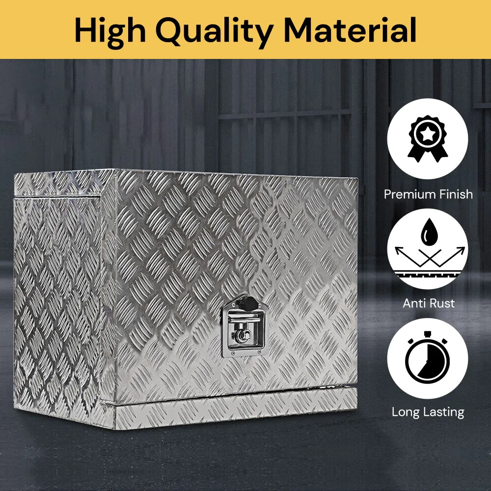 Aluminium Tool Box Trailer Draw Bar UTE Truck Heavy Duty Tool Storage w Lock AUS eBay