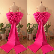 Custom Color Satin Big Bow with Pin Bride Detachable Wedding Dresses Accessory