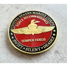 U S MARINE CORPS FORCE RECONNAISSANCE Challenge Coin. Fast Shipping!