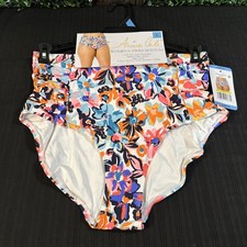 Anne Cole Limited Edition Women's High Waist Bikini Bottoms Size L Brand New