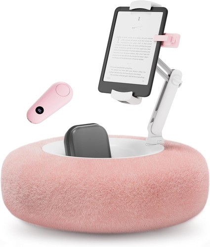 VOLTIFYMAX Tablet Pillow Stand with Kindle Page Turner for Reading in Bed, 360°A - 第 1/3 張圖片