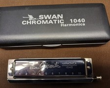 SWAN CHROMATIC 1040 HARMONICA w/case 19 shipping