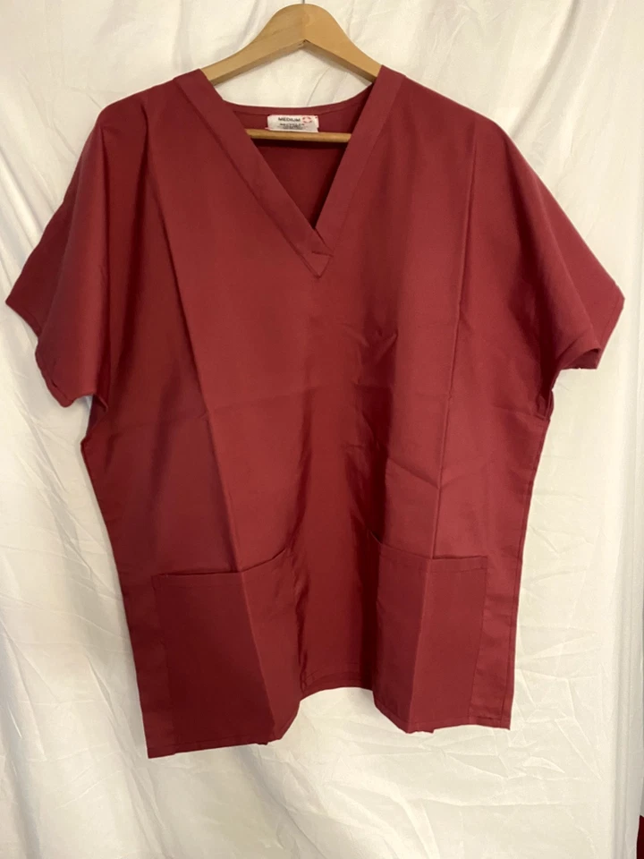 Camisetas Médicas Recyclex Unisex Nuevas sin Etiquetas Vino Talla Mediana Foto 3 de 3