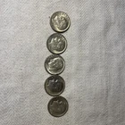 Lot of 5 Silver Roosevelt Dime Very  fine condition 1964 and 1 nickel