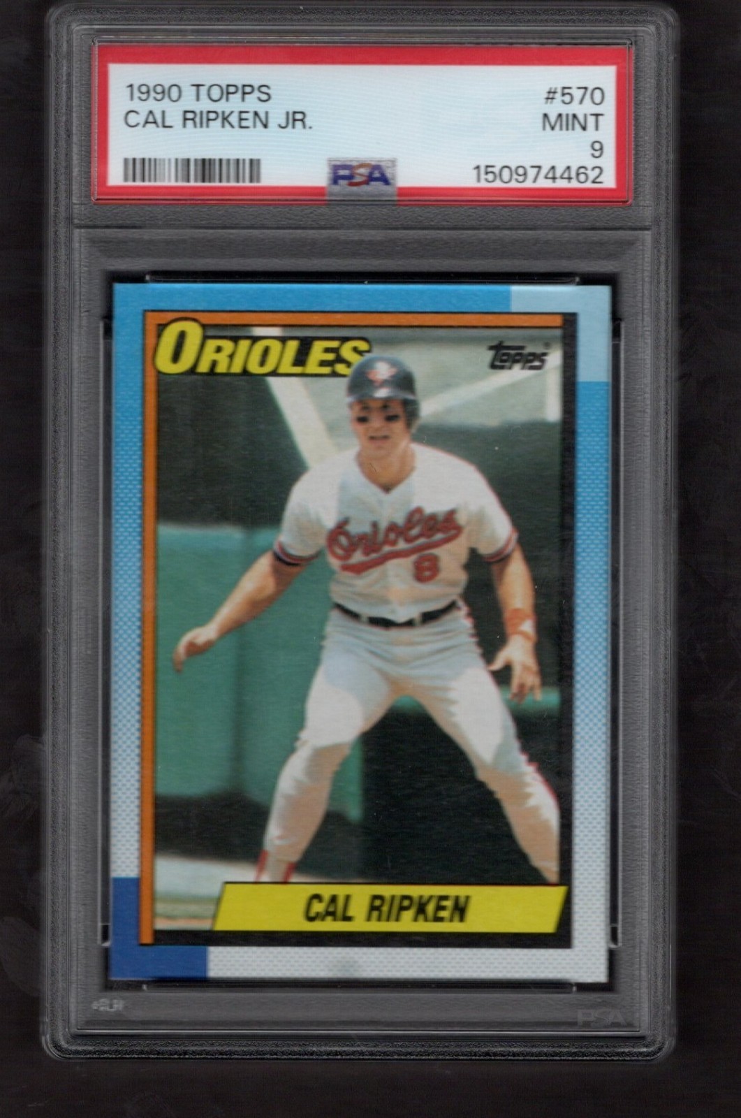 1990 Topps #570 CAL RIPKEN JR PSA 9 view 1