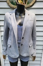 Banana Republic Women's Gray Blazer Jacket Button Front Lined Pockets 10