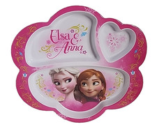 Disney Frozen Elsa  Anna Melamine Divided Plate PT9 