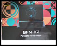BioFun BFN-161 Portable DVD Player 5000mAh Battery Multi Format Black