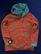 Ethika Men's L Colorful Graphic Print Pullover Hoodie Sweatshirt Pink Blue