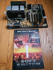 Vintage Abit AB-BX6 Slot 1 Motherboard + Pentium III 500MHz + RAM + PCI Ethernet