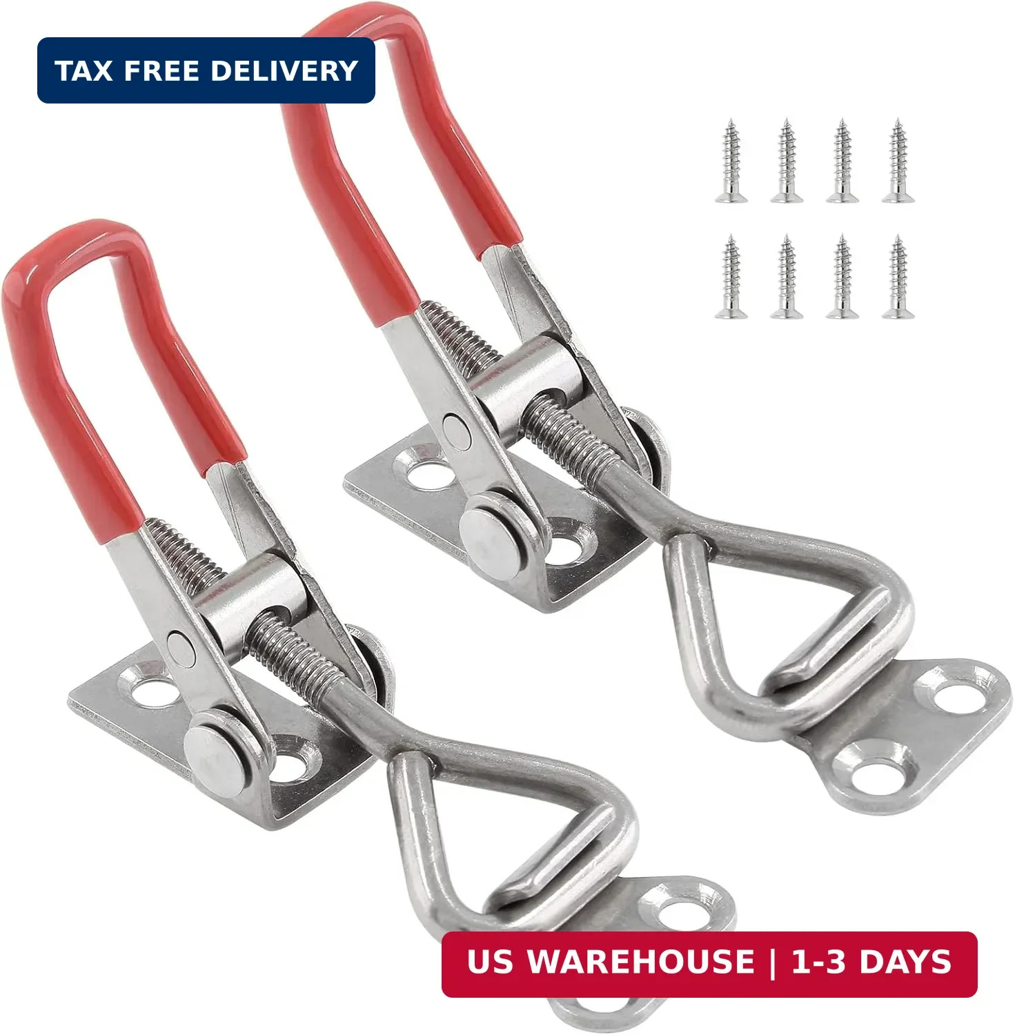 2Pcs Adjustable Toggle Latch Clamp 4001 Style, 304 Stainless Steel Quick Release