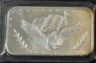 1 Oz .999 Fine Silver American Eagle Flag USA Silver Trade Unit Silver Bar!!