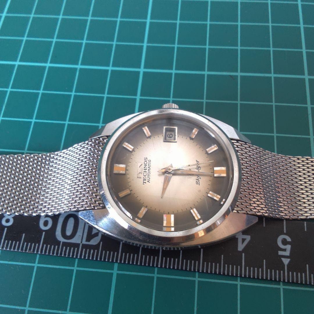 TECHNOS Sky Light Automatic Watch Brown Dial Mesh… - image 19