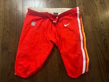 GAME USED ? ISSUED KANSAS CITY CHIEFS FOOTBALL PANTS RED 2023 Derrick Nnadi