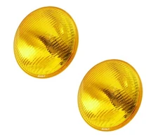 2 Pack 7" Halogen Headlight H4 Bulb 12V 60/55W Amber Round 7 Inch Retro