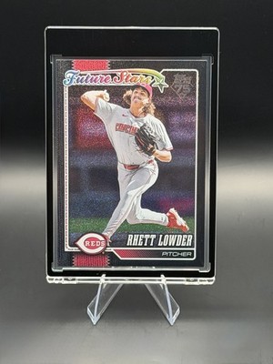 2026 Topps Rhett Lowder Future Stars Black Sand Glitter Foilboard /10 Reds SSP