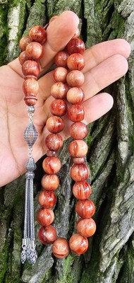 Amber Bakelite Tasbih سبحة | Prayer Beads | Misbaha Subha Tasbeeh Worry Beads