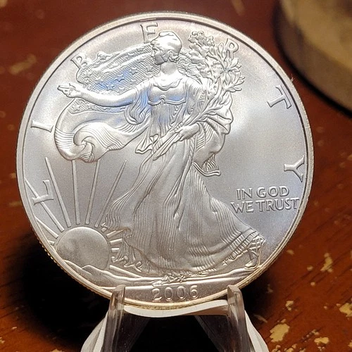 BU 2006 American Silver Eagle 1 Troy Oz .999 Fine Silver