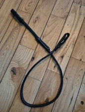 Large 1/2" Black Raised English Bridoon Carrier  Full Bridle Dressage Hunter