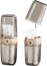 Toothbrush Travel Case, 2 in 1 Toothbrush Holder and Rinse Cup, Large Capacity T