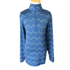 Kerrits 'Easy Stride' Ice Fil LS Shirt in Blue - Youth Large