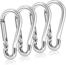 Flag Pole Ring Replacement Carabiner Clips | 4 Pcs Aluminum Alloy Flag Pole Clip