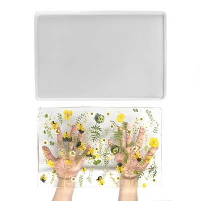 14-Inch Extra Large Silicone Tray Mold - Heavy-Duty Thickened Design for Resin C