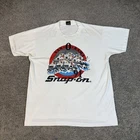 Vintage 80s Snap-on Tools Shirt Mens XL White Graphic Van-O-Rama Screen Stars