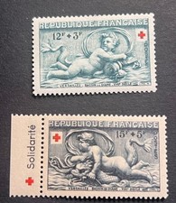 paire croix rouge de 1952 N° 937/938, neuf avec trace de charnière, - A58