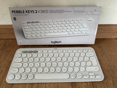 Logitech Pebble Keys 2 K380s Bluetooth Tastatur - Weiß, US INT'L