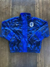 New Nike Soccer Windbreaker Jacket Netherlands Woman  s Small Blue Zip Up