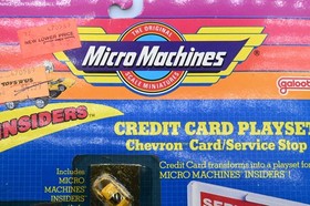 Micro Machines Insiders Credit Card Playset Chevron Service Stop Brand New