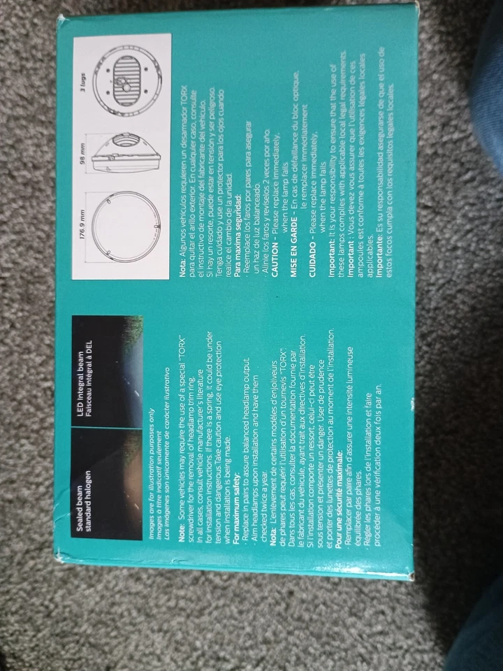 Philips H6024LED Sealed Beam Headlight - Image 3 of 4