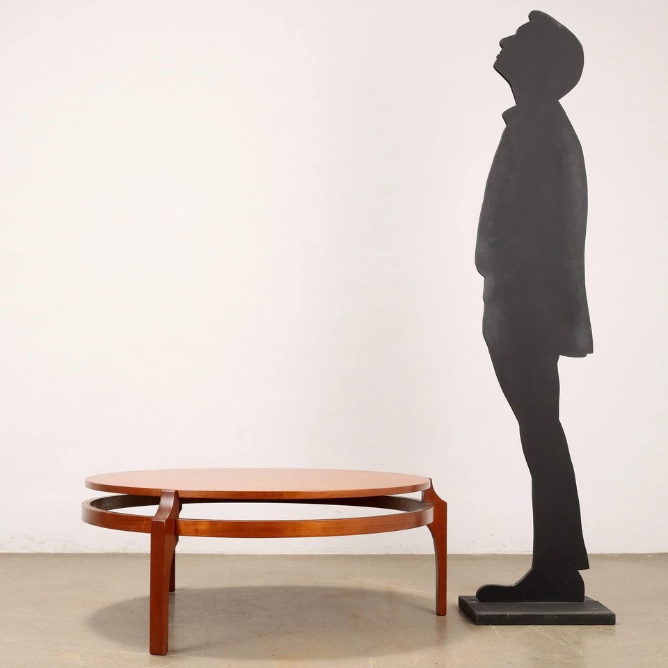 Table Basse Vintage Plaquée en Tek Italie des Années 1960 - Photo 2/4