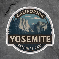 California sticker vinyl decal Yosemite national park mountain window mug laptop