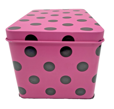 Victorias Secret Y2K PINK Polka Dot Tin Metal Box Vintage