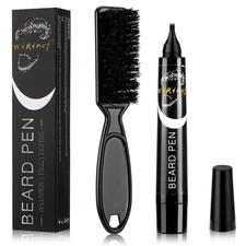 Beard Pen Filler for Men - Barber Styling Grooming Pencil Beard Brush (BLACK)