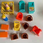 (14) lot Vintage Lot Fisher Price Little People  Accessories House Nursery Baby