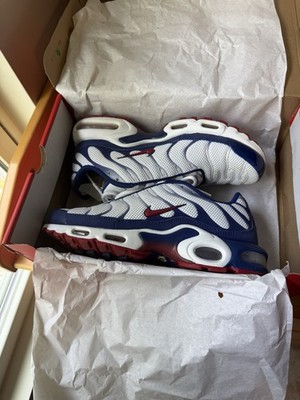 Nike Air Max Plus CJ9928-100 Red White Blue Men's Low Top Mesh Sneaker. Men s 9