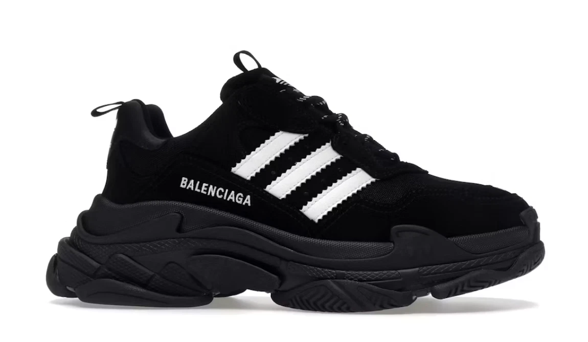 Adidas x Balenciaga Triple S Sneaker Black for sale | eBay